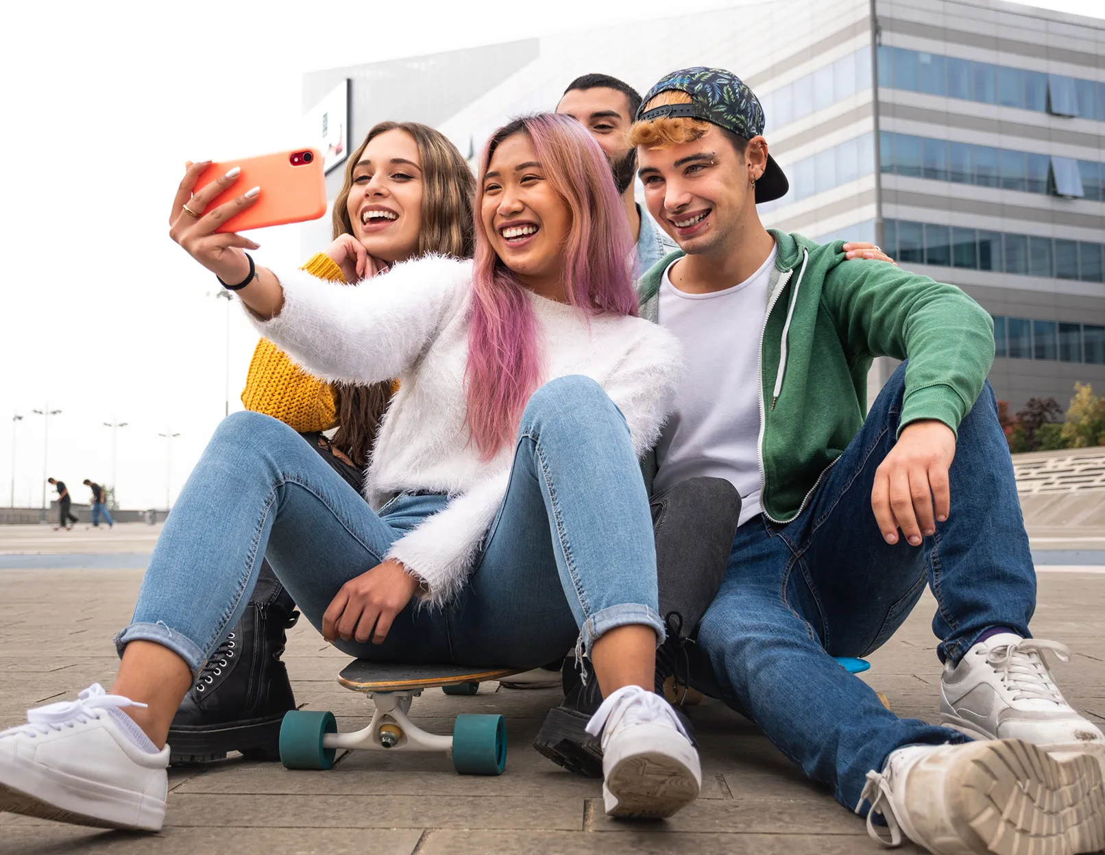 group of diverse young adults