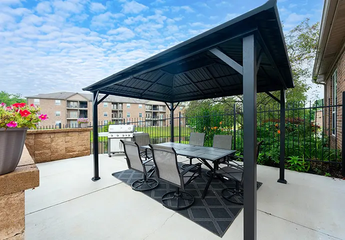 Community Pavilion with a grilling station